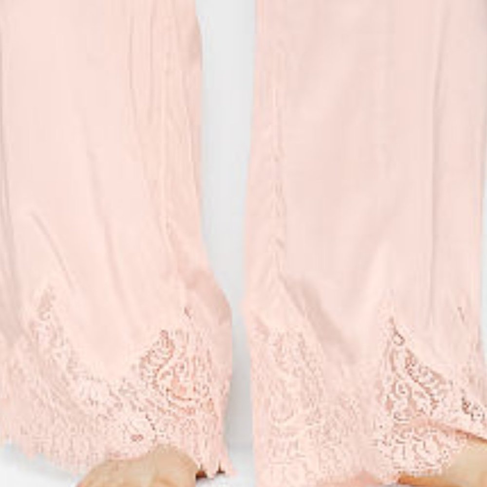 Last S Pair. VS Lightweight Silky Lace Pant Pink - Picture 8 of 16